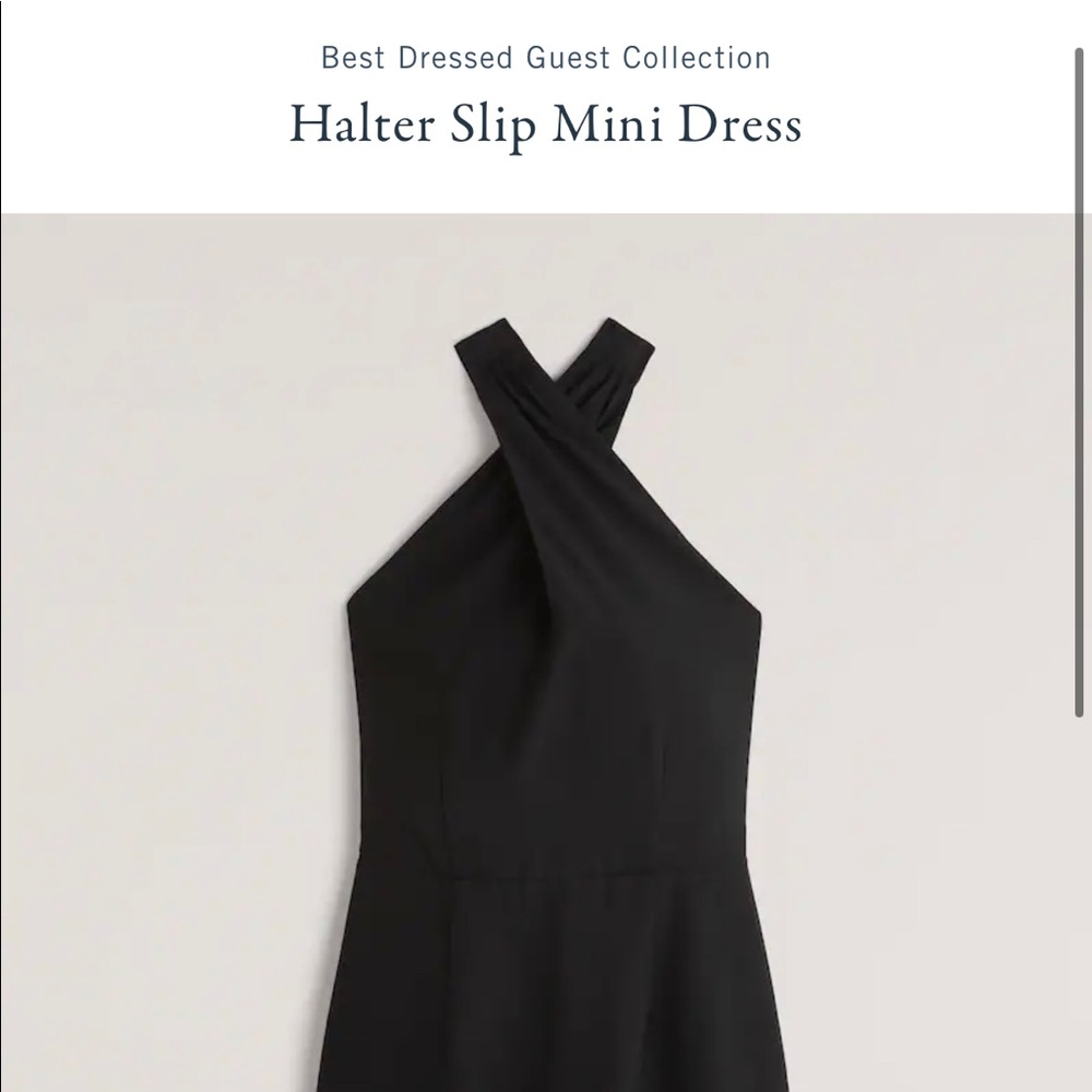 NWT - Abercrombie Halter Slip Mini Dress - SZ L